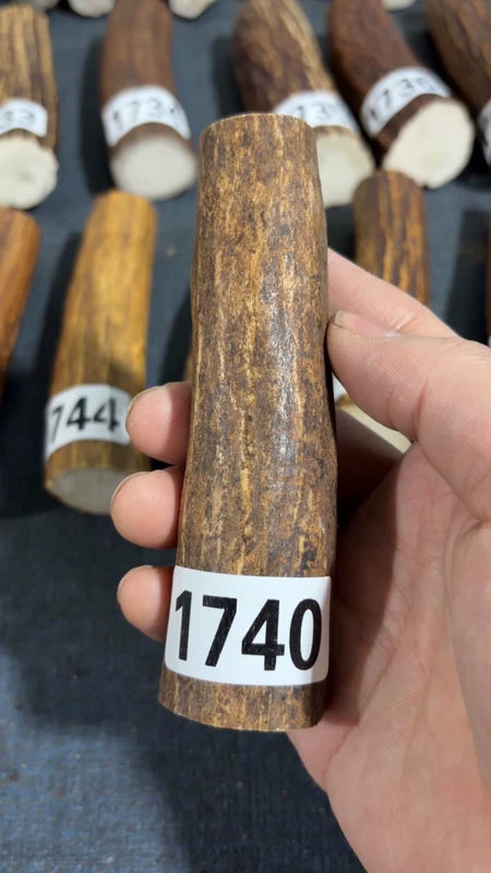 Antler Knife Handle Scale Blank #1740 – 118mm Natural Stag