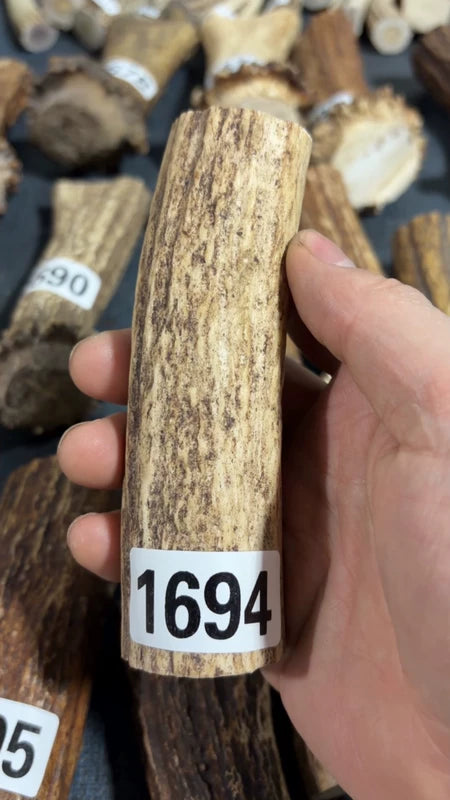 Antler Knife Handle Scale Blank #1694 – 122mm Natural Stag