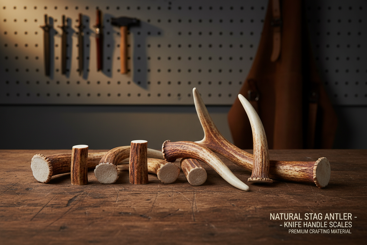 Stag Antler Knife Handle Scale Blanks