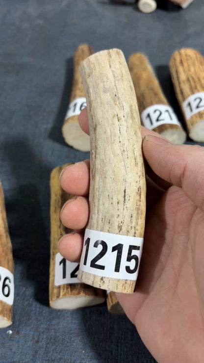 Antler Knife Handle Scale Blank #1215 – 117mm Natural Stag