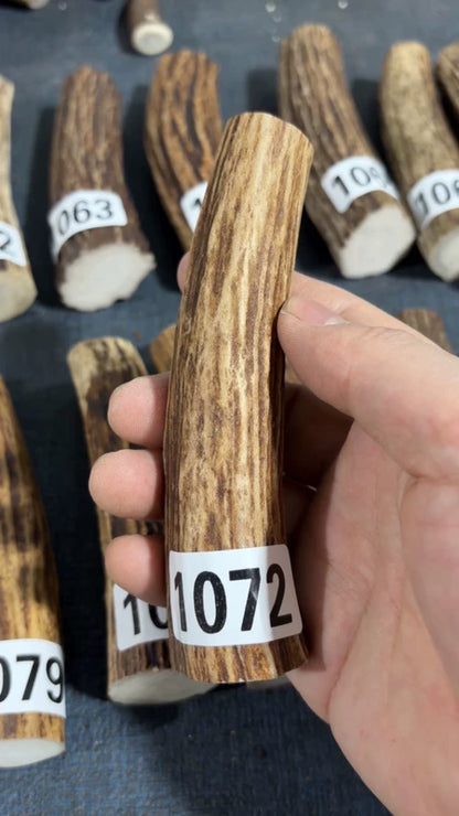 Antler Knife Handle Scale Blank #1072 – 128mm Natural Stag