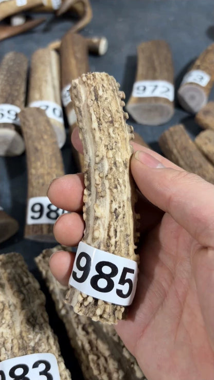 Antler Knife Handle Scale Blank #985 – 110mm Natural Stag
