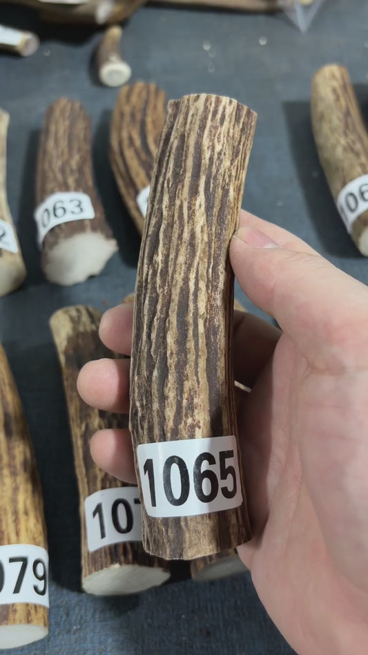 Antler Knife Handle Scale Blank #1065 – 135mm Natural Stag