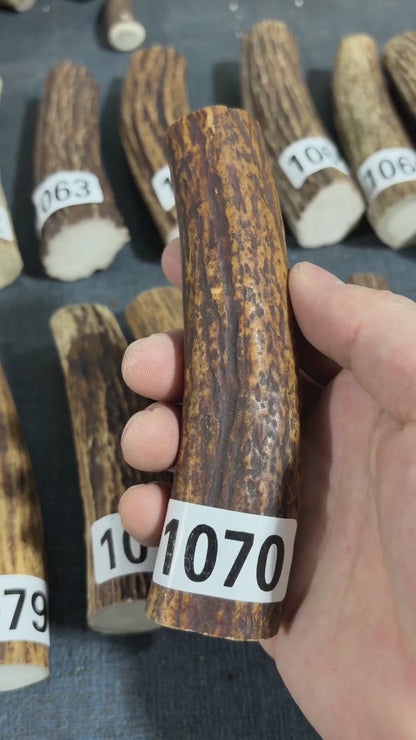 Antler Knife Handle Scale Blank #1070 – 130mm Natural Stag