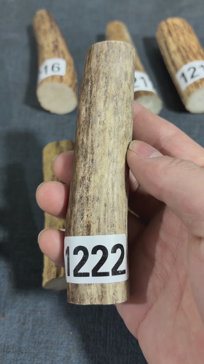 Antler Knife Handle Scale Blank #1222 – 117mm Natural Stag