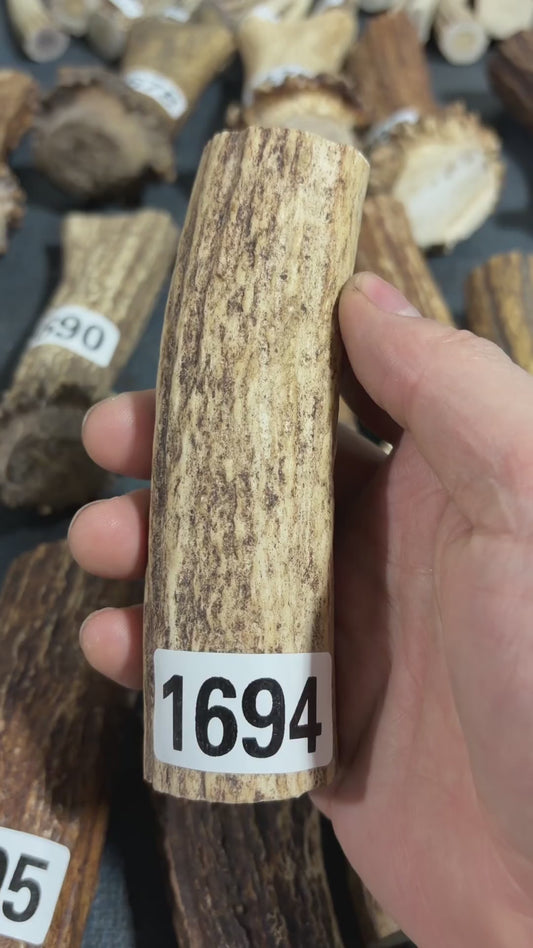Antler Knife Handle Scale Blank #1694 – 122mm Natural Stag