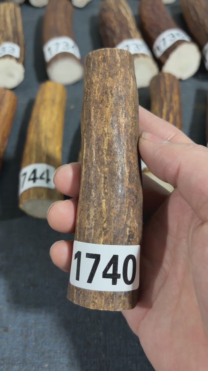 Antler Knife Handle Scale Blank #1740 – 118mm Natural Stag