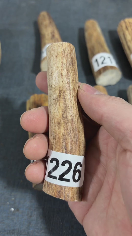 Antler Knife Handle Scale Blank #1226 – 100mm Natural Stag